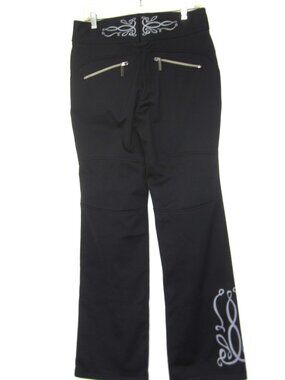 Athleta Womens Size 8T 8 Tall Black Ski Snowboard Pants Fleece Lined Fall Line